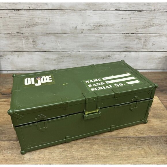 Vintage GI Joe Army Footlocker Storage Box With Rope Handles 1997 - Picture 1 of 9